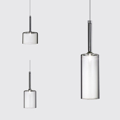 Sofia - Modernist 1-Light Grey/Red/Orange LED Pendant Light Fixture