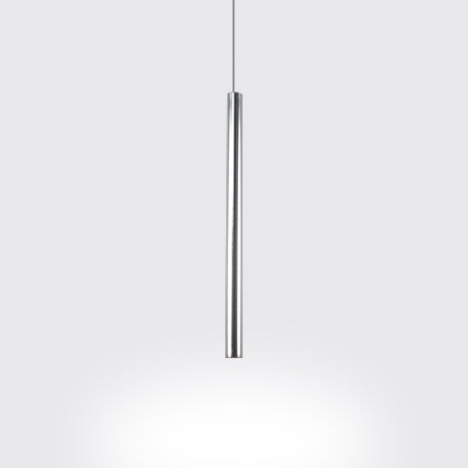 Nordic Style Metal Ceiling Pendant Light - Slim Design in Silver/Red/Blue, 12"/19.5"/23.5" High - Warm/White Illumination