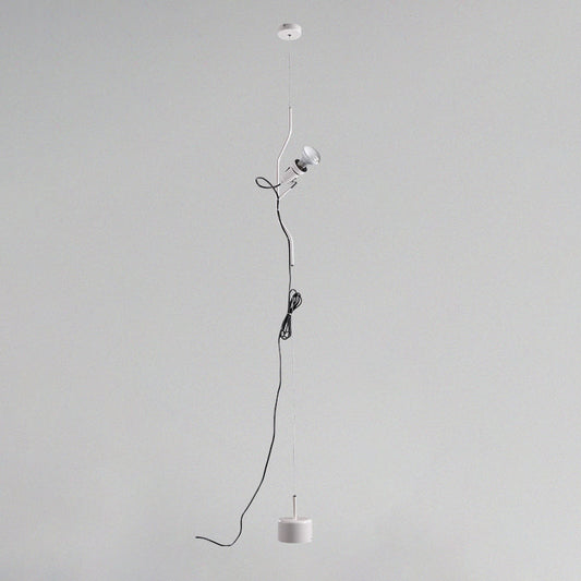 Adjustable Line Hanging Spot Light in Modern Metallic Style | Red/White | 1-Light | Living Room