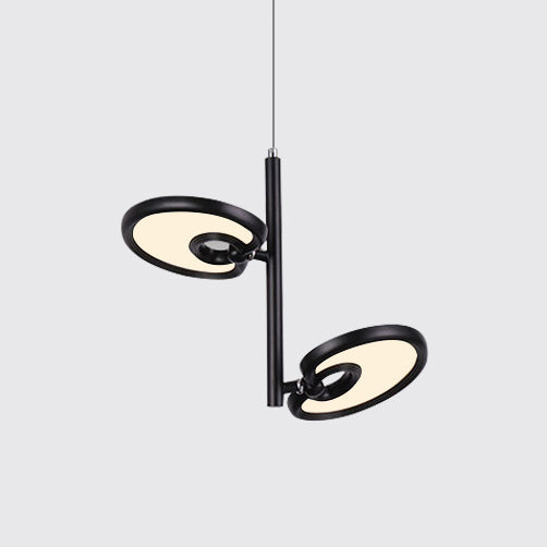 Elena - 2/4/6 2/4/6 Heads Leaf Suspended Pendant Light Modern Metal Black/White LED Hanging Light for Dining Room in Warm/White/Neutral Light