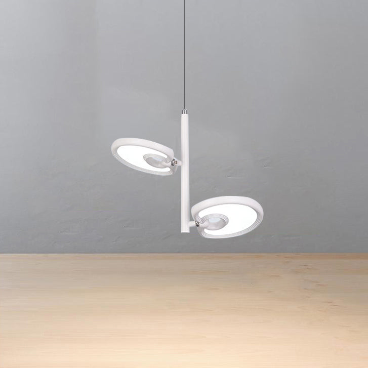 Elena - 2/4/6 2/4/6 Heads Leaf Suspended Pendant Light Modern Metal Black/White LED Hanging Light for Dining Room in Warm/White/Neutral Light