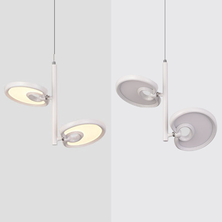 Elena - 2/4/6 2/4/6 Heads Leaf Suspended Pendant Light Modern Metal Black/White LED Hanging Light for Dining Room in Warm/White/Neutral Light
