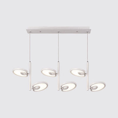 Elena - 2/4/6 2/4/6 Heads Leaf Suspended Pendant Light Modern Metal Black/White LED Hanging Light for Dining Room in Warm/White/Neutral Light