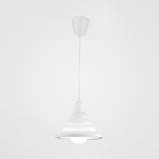 Modern Silica Gel Pendant Light In Multi Colors - Folding Hanging Lamp White