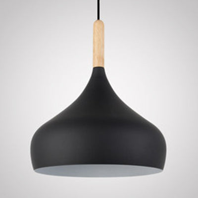 Contemporary Aluminum Pendant Light with Onion Shade – Ideal for Balcony or Hallway – 9.5/12/14 Inch Wide – Includes 1 Bulb