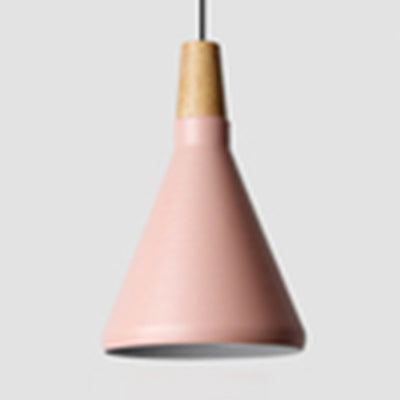 Nordic Coolie Shade Pendant Light for Office Coffee Shop - Aluminum, 7/10.5/15 Inch Wide, 1 Head Suspension Light