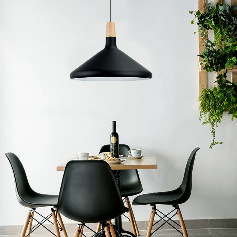 Suspension Nordic Coolie Shade pour bureau, café - Aluminium, 7/10,5/15 pouces de large, 1 lampe à suspension à tête