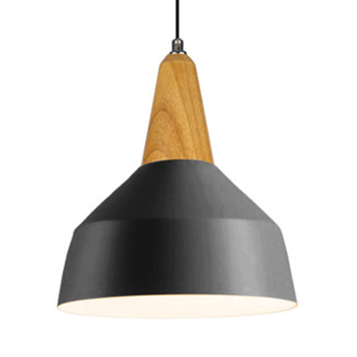 Nordic Style Aluminum & Wood Pendant Light - Perfect for Study Room