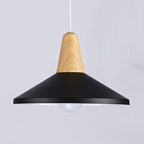 Nordic Style Aluminum & Wood Pendant Light - Perfect for Study Room