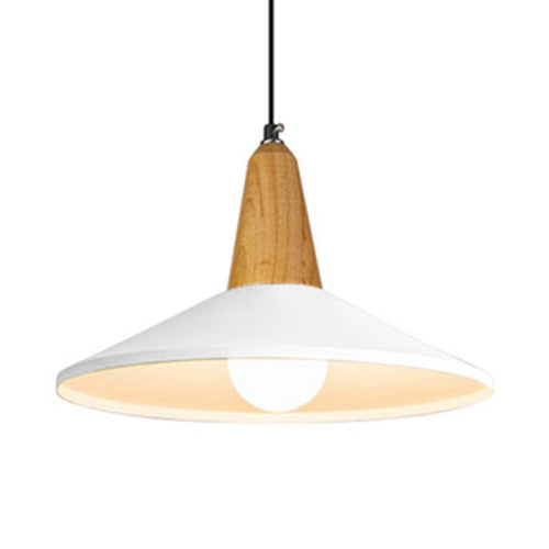 Nordic Style Aluminum & Wood Pendant Light - Perfect for Study Room