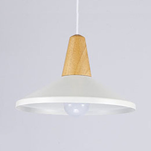 Nordic Style Aluminum & Wood Pendant Light - Perfect for Study Room