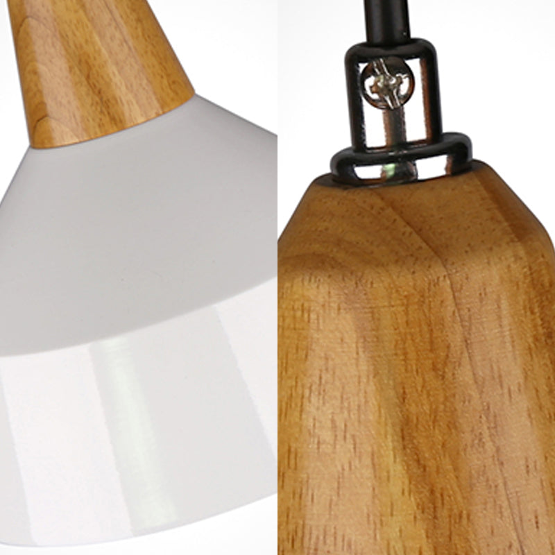 Nordic Style Aluminum & Wood Pendant Light - Perfect for Study Room