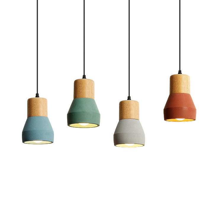 Nordic Style Cement Torch Pendant Lamp for Tea Station - Single Light Pendant