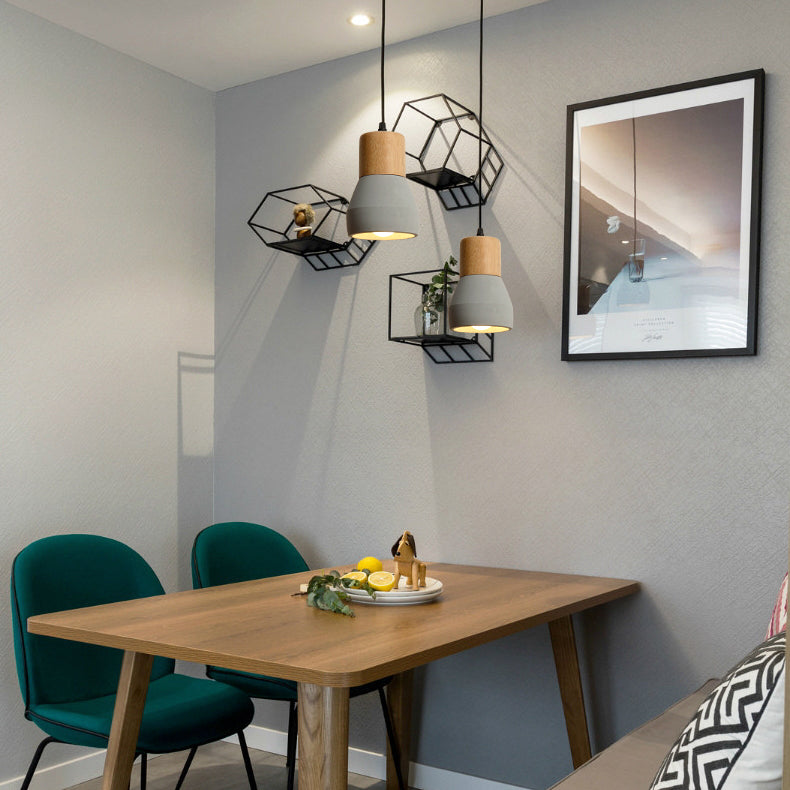 Nordic Style Cement Torch Pendant Lamp for Tea Station - Single Light Pendant
