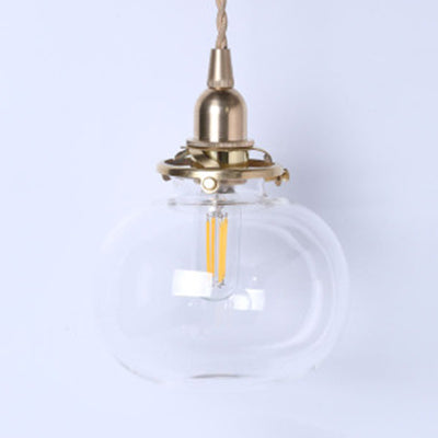 Stylish Oval Pendant Light in Brass with Glass Shade - Perfect for Cloth Shop