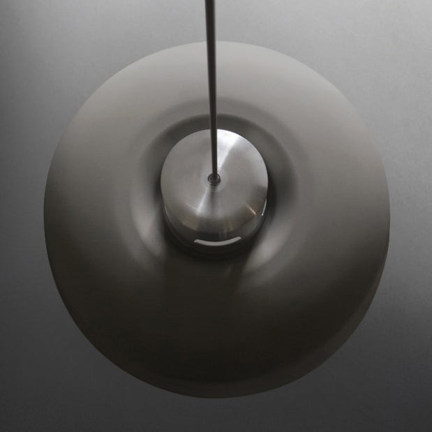 Gray Bucket Shade Dining Room Pendant Lamp - Simple Ceiling Light (9/10/11.5/14 Wide)