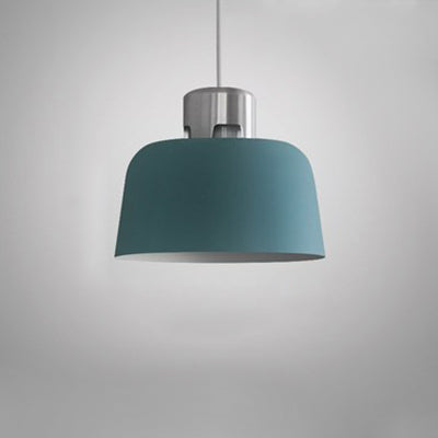 Blue/Green/Pink Nordic Pendant Light w/ Metal Bucket Shade - Perfect for Restaurant & Dining Room