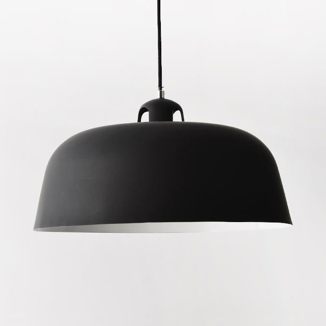 Modern Nordic Monochrome Pendant Lamp - Porch Study Room Barn Hanging Light, Metal, 10/14 Inch Wide, Single Light