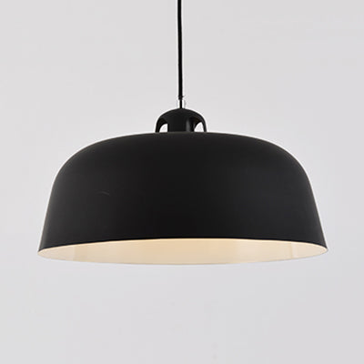 Modern Nordic Monochrome Pendant Lamp - Porch Study Room Barn Hanging Light, Metal, 10/14 Inch Wide, Single Light