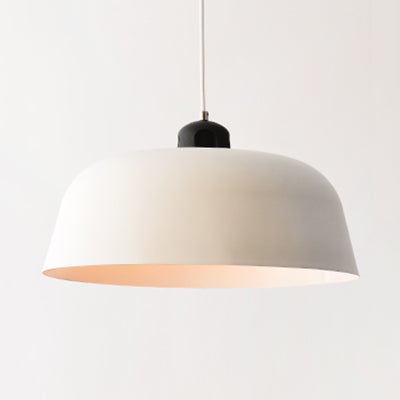 Modern Nordic Monochrome Pendant Lamp - Porch Study Room Barn Hanging Light, Metal, 10/14 Inch Wide, Single Light