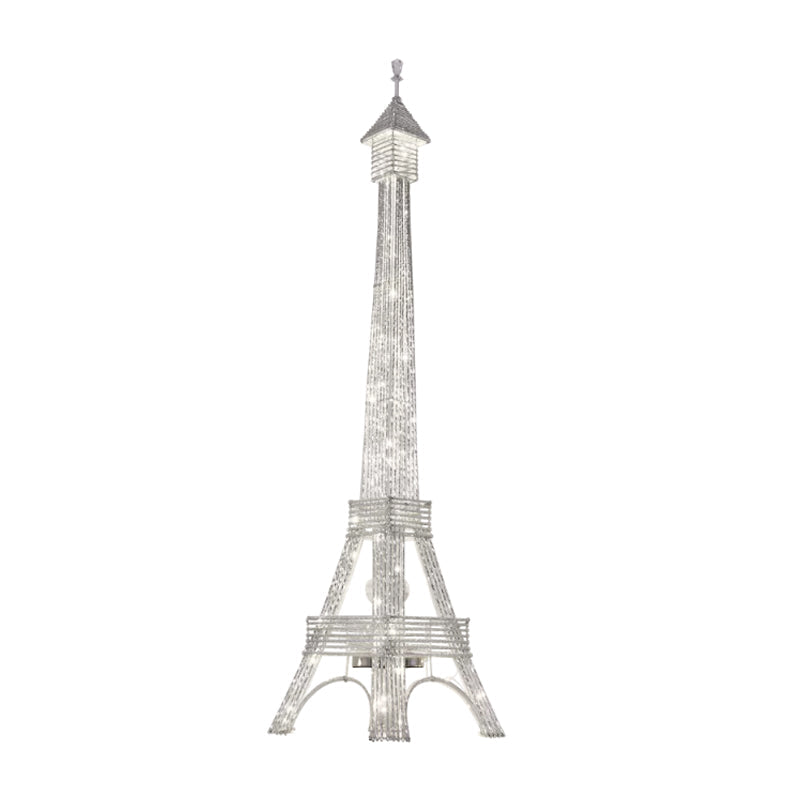 Elegant 2-Head Led Floor Lamp With Eiffel Tower Design For Living Room Decor