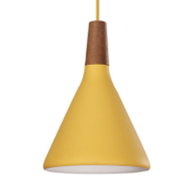 Stylish Macaron Pendant Lamp Single Light Hanging For Bedroom Or Bathroom Yellow