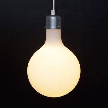 Contemporary Pendant Lighting: 1-Light With White Glass Shade & Silver Ball/Cone/Pill-Shaped Kit / A