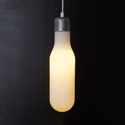 Contemporary Pendant Lighting: 1-Light With White Glass Shade & Silver Ball/Cone/Pill-Shaped Kit / C