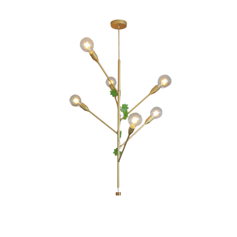 Lampe à suspension moderne en métal - 3/6 lumières - Doré/or rose - Idéal pour la salle à manger