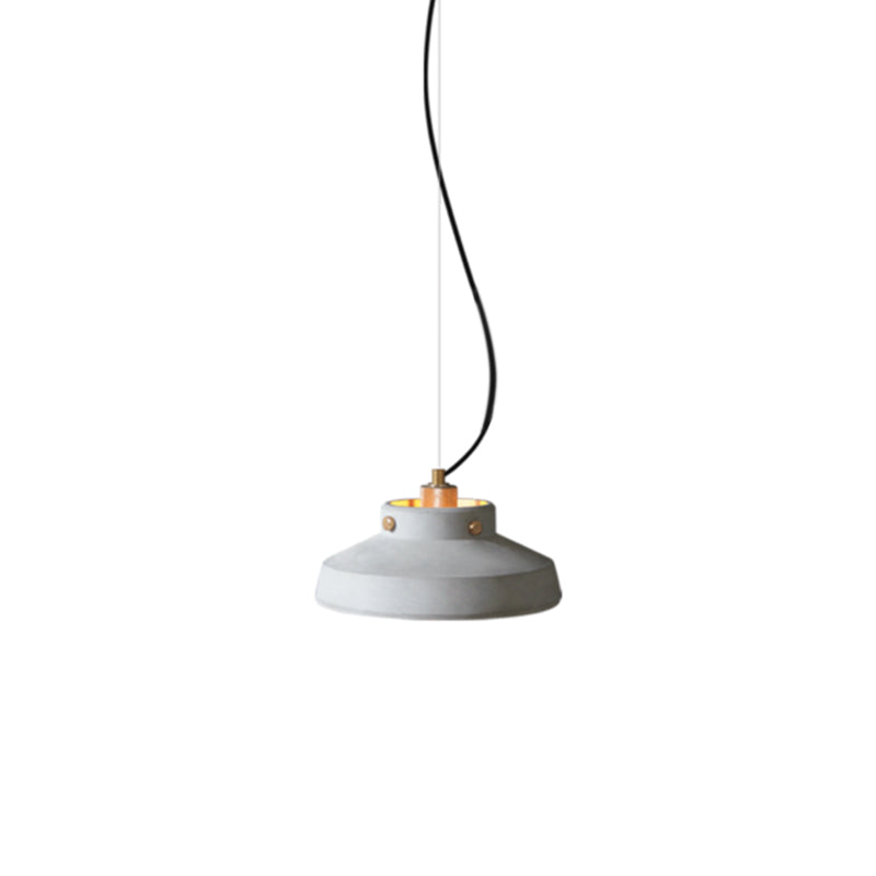Grey Cement Suspension Lamp - Modernist 1 Light Hanging Ceiling Fixture Multiple Sizes Available /