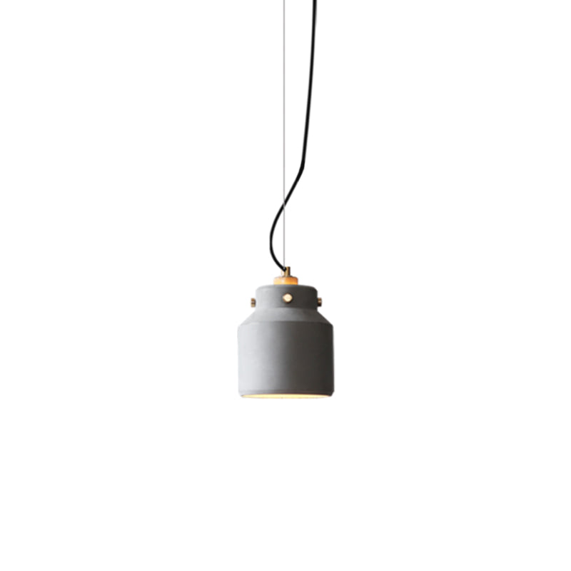 Grey Cement Suspension Lamp - Modernist 1 Light Hanging Ceiling Fixture Multiple Sizes Available / 7
