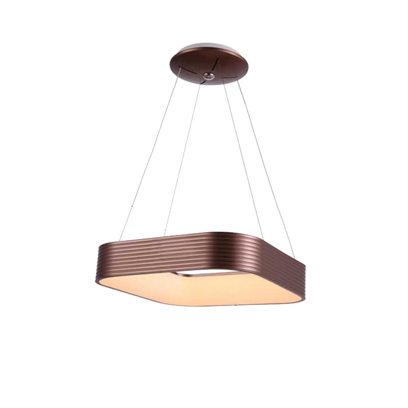 Modern Square Rose Gold Led Ceiling Light - 18/23.5 Wide