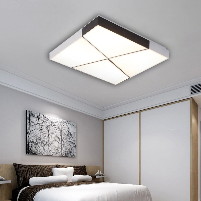 Plafonnier LED contemporain - Plafonnier en acrylique blanc pour chambre à coucher