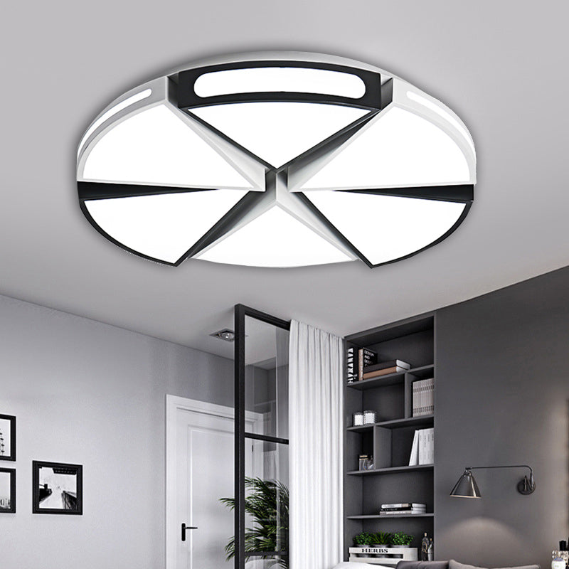 Minimalist Acrylic Triangle Flush Light with Warm/White Light LED