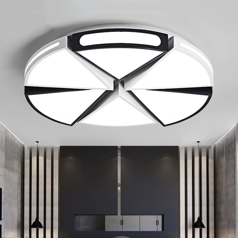 Minimalist Acrylic Triangle Flush Light with Warm/White Light LED