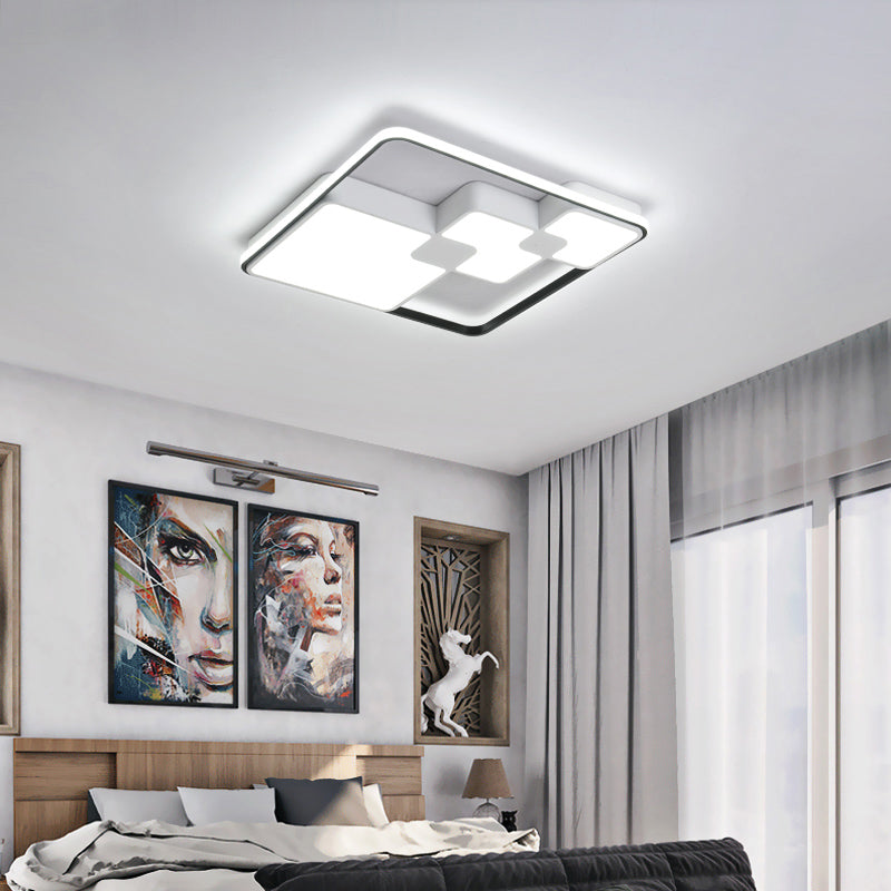 Nordic Style Acrylic LED Ceiling Light - Warm/White Lighting, 18"/23.5" Width