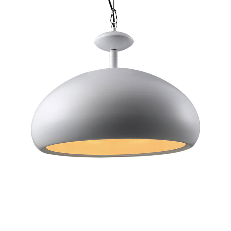 Nordic Style Metal Ceiling Pendant Light With Adjustable Chain - 11/16.5 W Bowl 1 Bulb Black/White