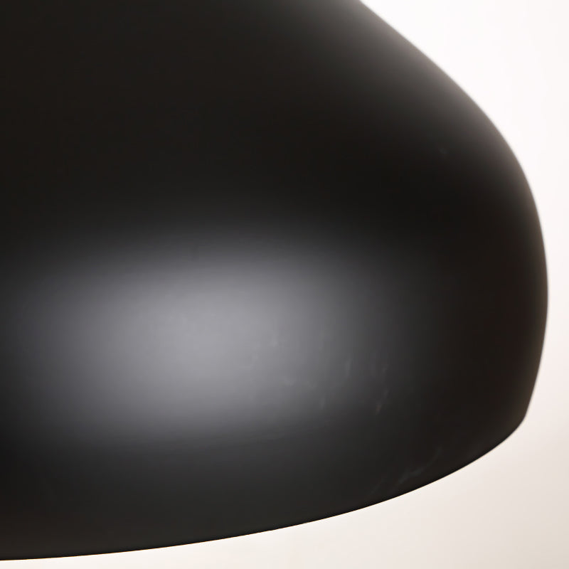 Metallic Dome Pendant Lamp - Simple Style, 1 Head, Black/White - Ideal for Dining Rooms - Available in 12.5" and 16.5" Width