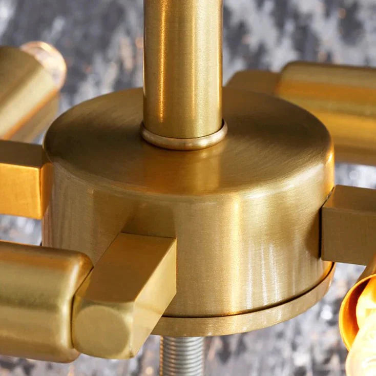 Lampada da soffitto in rame pieno per soggiorno moderno minimalista