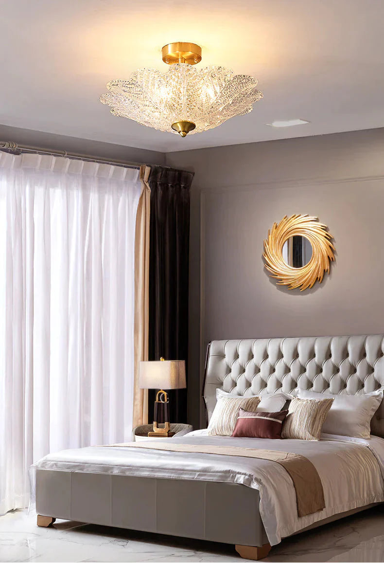 Lampada da soffitto in rame pieno per soggiorno moderno minimalista