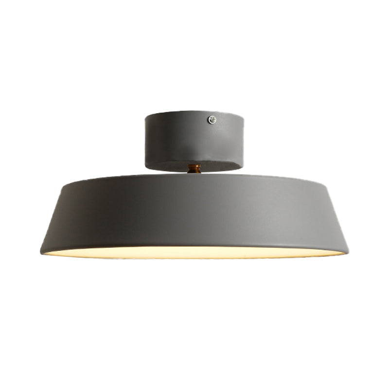 Modern Barn Semi Mount Lighting: Rotatable Ceiling Light Fixture with White/Green Acrylic Diffuser