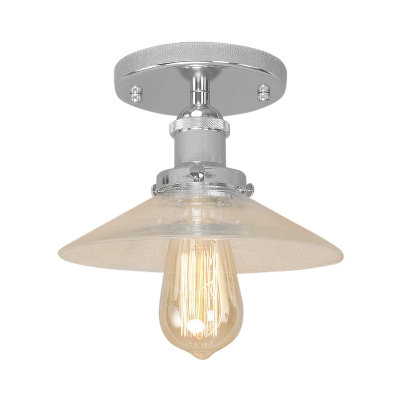 Luminaire de cuisine semi-encastré en verre dépoli - 1 ampoule en noir/laiton/cuivre