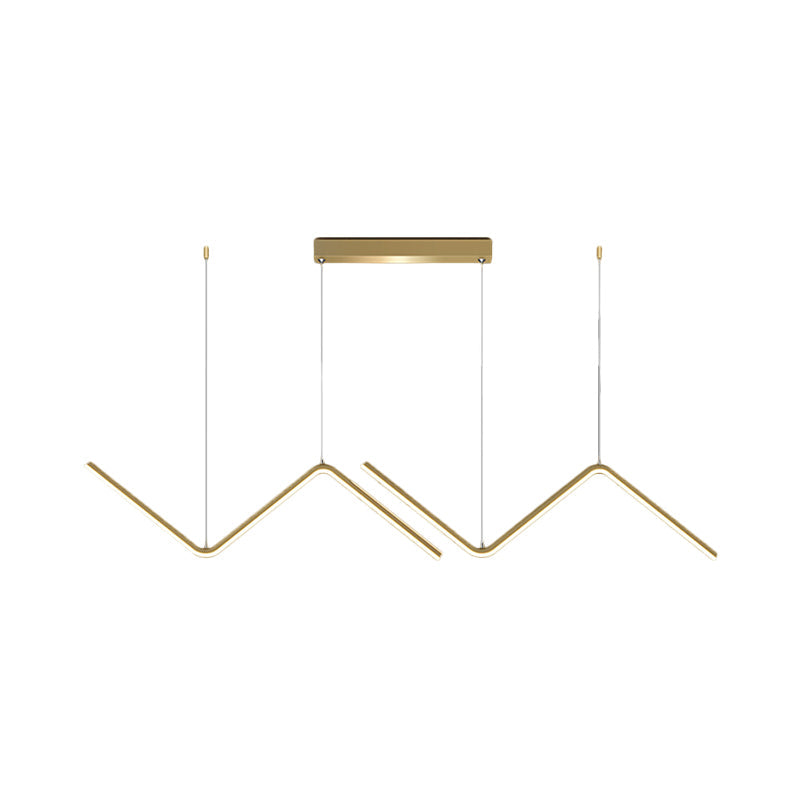 Metal Multi-Pendant Black/Gold LED Ceiling Light in Warm/White