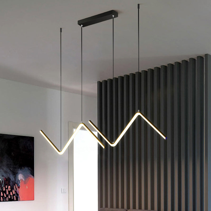 Metal Multi-Pendant Black/Gold LED Ceiling Light in Warm/White