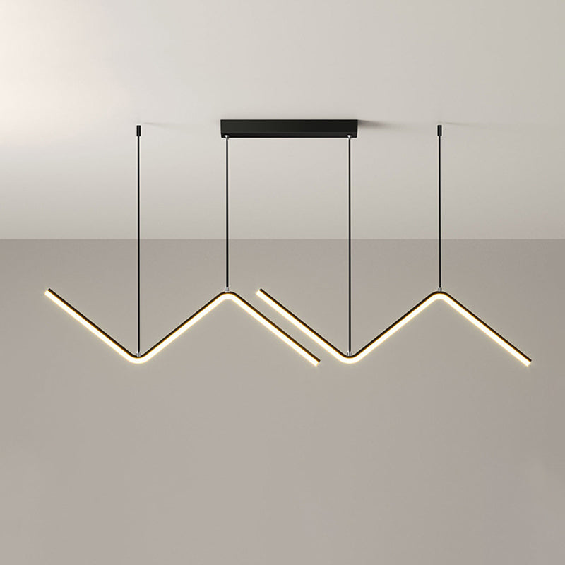 Metal Multi-Pendant Black/Gold LED Ceiling Light in Warm/White
