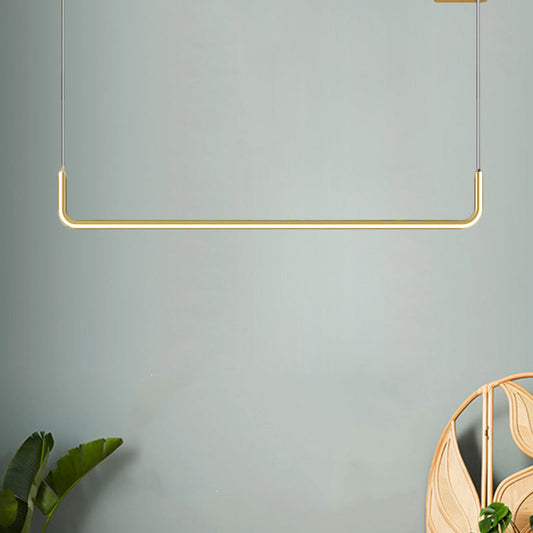 Metal Shade LED Ceiling Light - Simple & Stylish Pendant in Warm/White Light, 35.5"/47" Long
