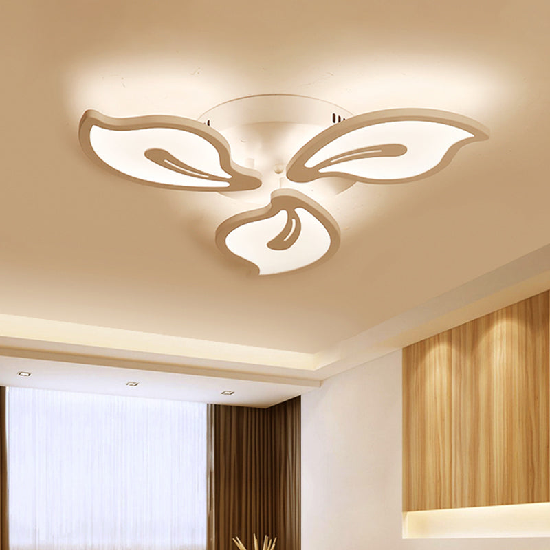 Plafonnier moderne en acrylique Bauhinia avec luminaire LED 3/5/9 en blanc chaud/naturel