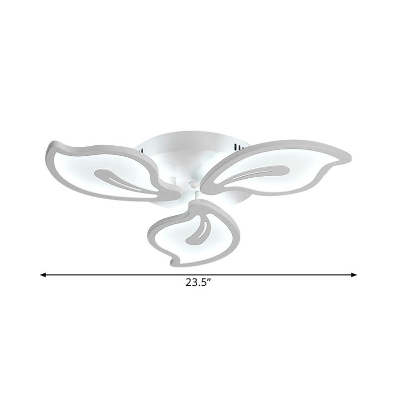 Plafonnier moderne en acrylique Bauhinia avec luminaire LED 3/5/9 en blanc chaud/naturel