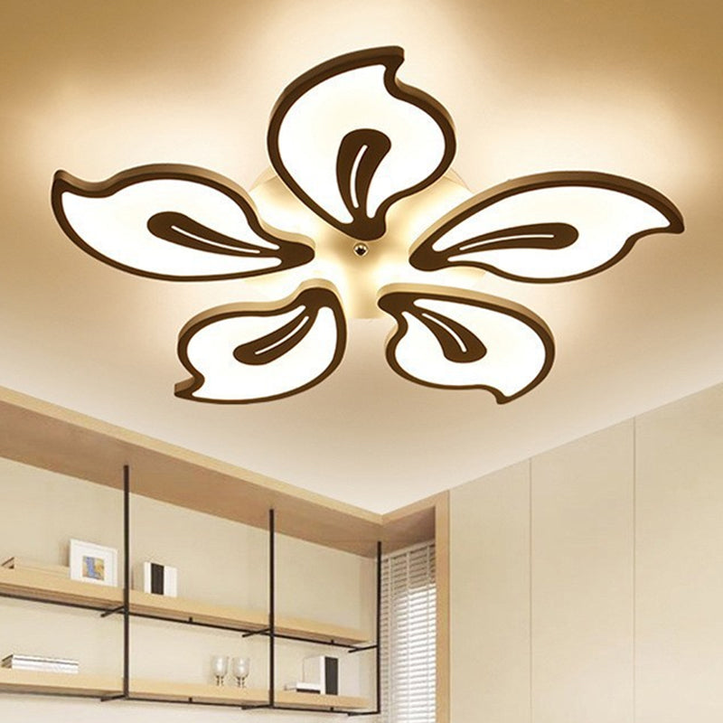 Plafonnier moderne en acrylique Bauhinia avec luminaire LED 3/5/9 en blanc chaud/naturel