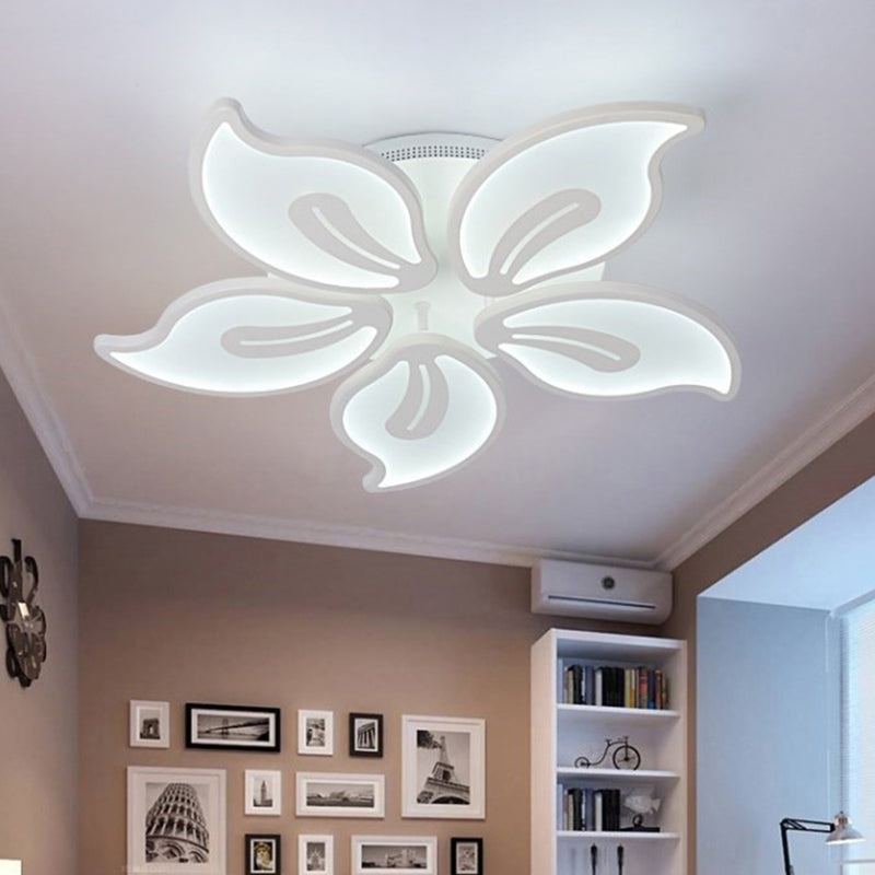 Plafonnier moderne en acrylique Bauhinia avec luminaire LED 3/5/9 en blanc chaud/naturel